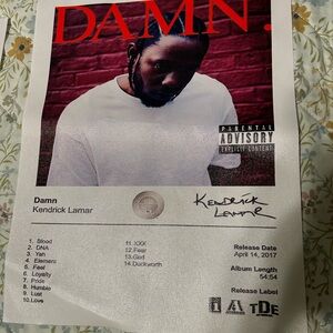 Kendrick Lamar 6 Canvas Album Posters